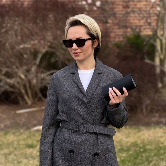 NEW Saint Laurent SL633 CALISTA 001 Black Cat Eye Unisex Sunglasses - Picture 16 of 16